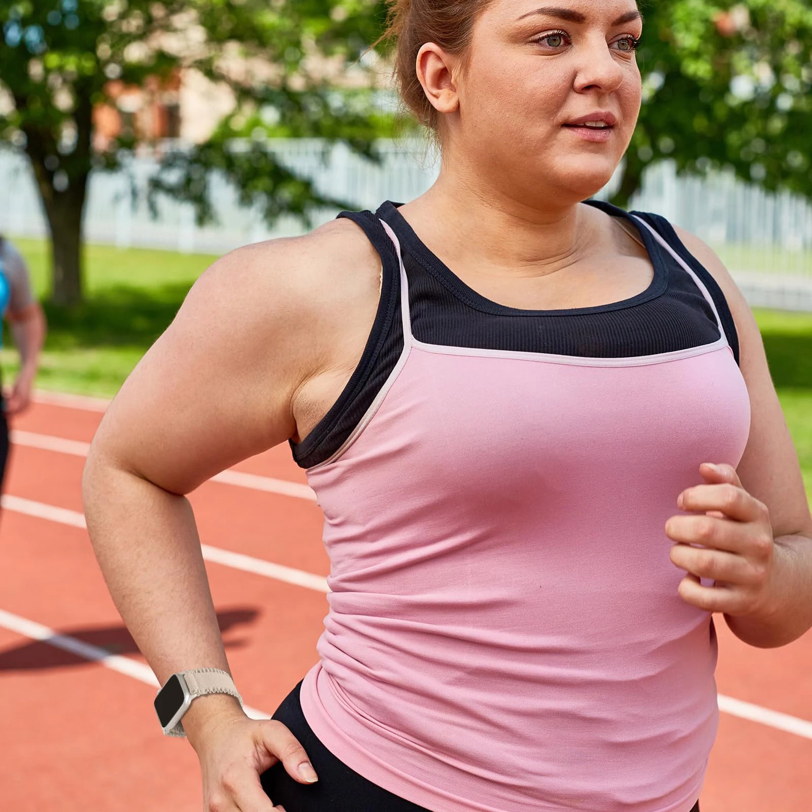 Woman Lace Elastic Nylon Band Compatible with Apple Watch Dial Of 38/40/41mm 42/44/45/46/49mm, Soft Solo Loop Wristband