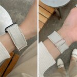 Woman Lace Elastic Nylon Band Compatible with Apple Watch Dial Of 38/40/41mm 42/44/45/46/49mm, Soft Solo Loop Wristband - Image 6