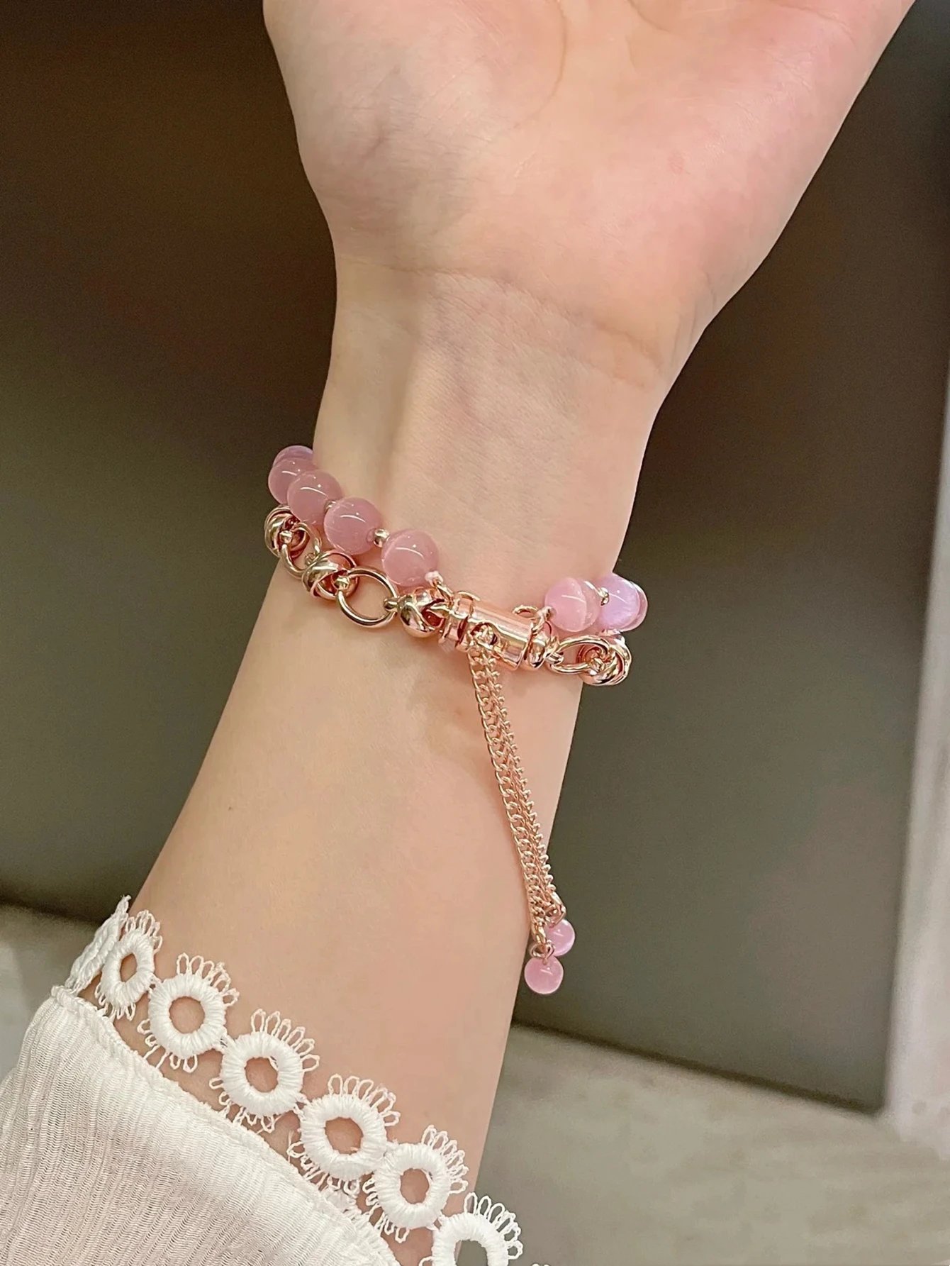 New Beads Metal Link Strap For Apple Watch Band For Women 38mm 40mm 41mm 42mm 44mm 45mm 46mm 49mm New Beads Metal Link Strap For Apple Watch Band For Women 38mm 40mm 41mm 42mm 44mm 45mm 46mm 49mm