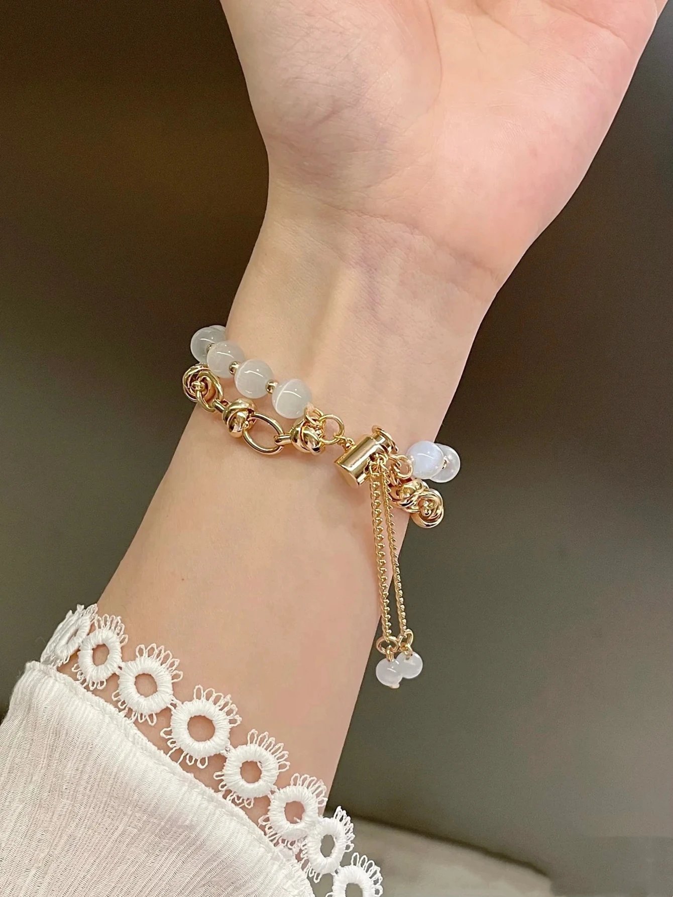 New Beads Metal Link Strap For Apple Watch Band For Women 38mm 40mm 41mm 42mm 44mm 45mm 46mm 49mm New Beads Metal Link Strap For Apple Watch Band For Women 38mm 40mm 41mm 42mm 44mm 45mm 46mm 49mm