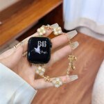 Fashion Bling elegant Metal bracelet For Apple Watch band link women Series 8/7/6/10/9 40mm 41mm 44mm 45mm 46mm Strap