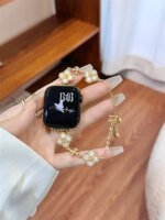 Fashion Bling elegant Metal bracelet For Apple Watch band link women Series 8/7/6/10/9 40mm 41mm 44mm 45mm 46mm Strap