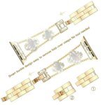 Diamond Four-leaf Clover Metal Strap for Apple Watch Ultra2 Women Band 49/46/45/44/42/41/40/38 Iwatch Series 10 9 8 7 6 Bracelet - Image 5