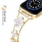 Diamond Four-leaf Clover Metal Strap for Apple Watch Ultra2 Women Band 49/46/45/44/42/41/40/38 Iwatch Series 10 9 8 7 6 Bracelet - Image 6