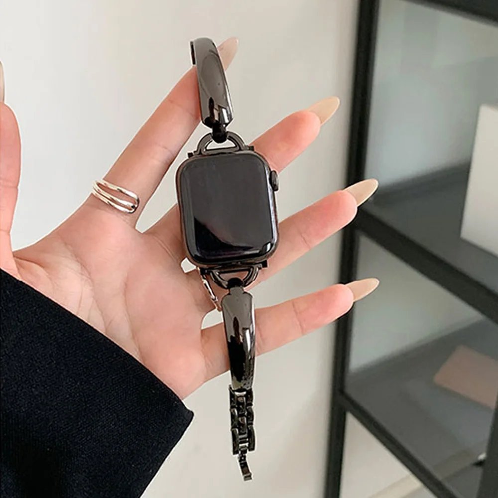 Band For Apple Watch Ultra 10 9 8 7 6 SE 5 Metal Straps For IWatch Series 46mm 41 49mm 40 38 42mm 44 45 Women Bracelet