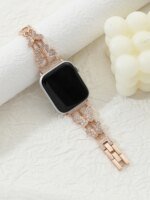 Metal Strap For Apple Watch Band Ultra 4mm 45mm 40mm 41mm 49mm Bling Butterfly Bracelet Chain for iWatch Series 9 8 7 6 5 SE 4 3 - Image 2