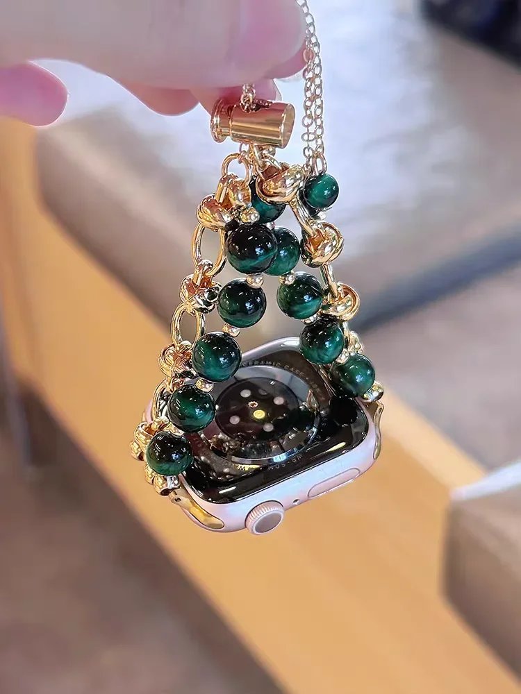 Nice Beads Metal Link Strap For Apple Watch Band Women 38mm 40mm 41mm 42mm 44mm 45mm 46mm 49mm Nice Beads Metal Link Strap For Apple Watch Band Women 38mm 40mm 41mm 42mm 44mm 45mm 46mm 49mm