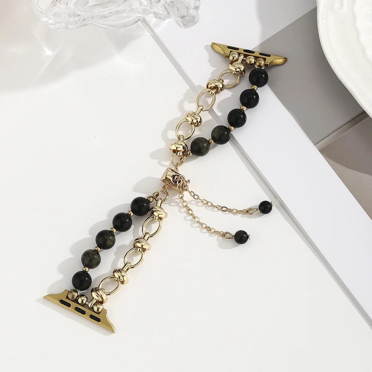 Nice Beads Metal Link Strap For Apple Watch Band Women 38mm 40mm 41mm 42mm 44mm 45mm 46mm 49mm Nice Beads Metal Link Strap For Apple Watch Band Women 38mm 40mm 41mm 42mm 44mm 45mm 46mm 49mm