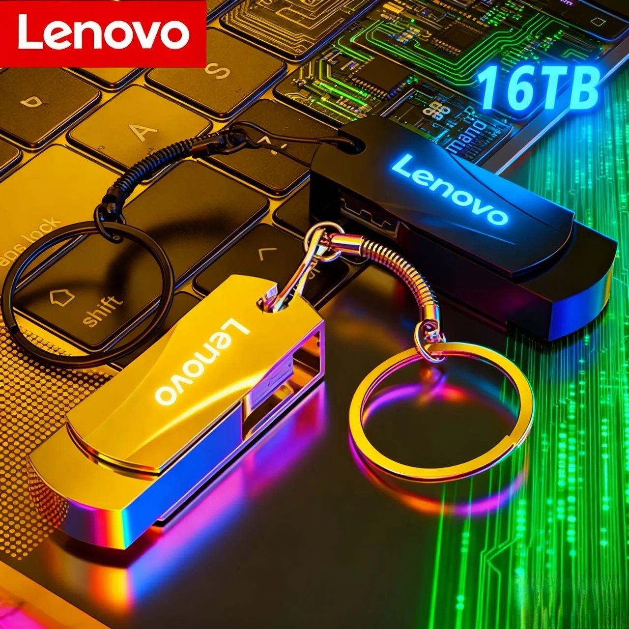 Lenovo USB 3.0 Pendrive 16TB High Speed Flash Metal Pen Drive 8TB 4TB Portable Waterproof U Disk Stick Mini SSD Memoria Pen USB