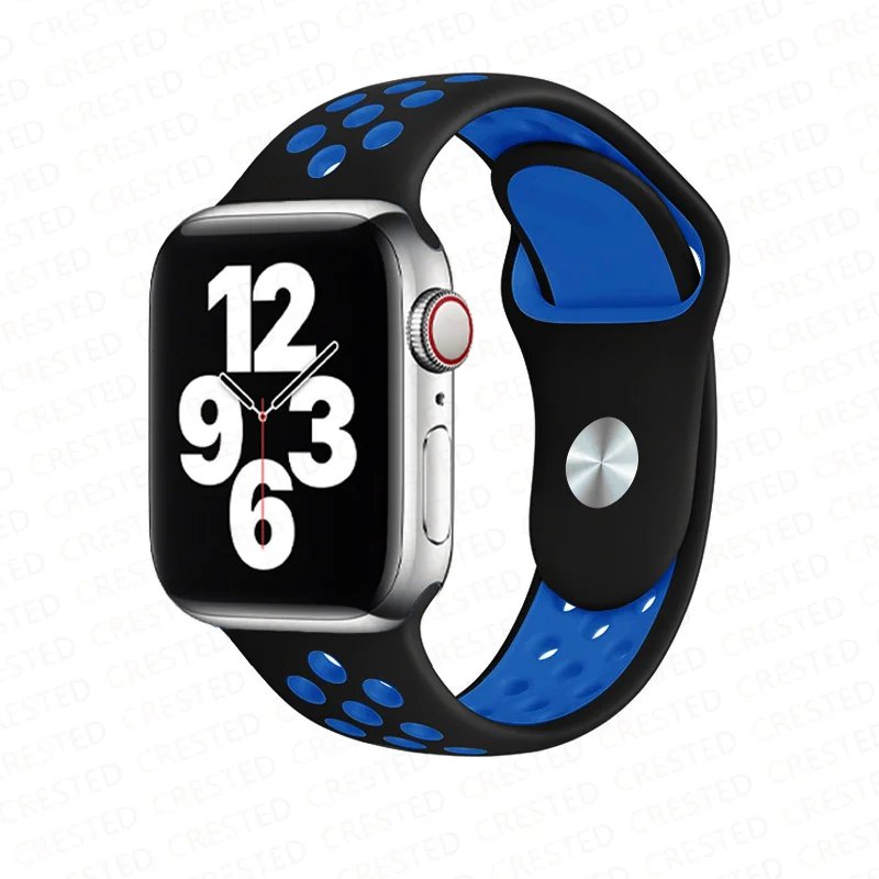 Breathable Silicone Strap For apple Watch bands 40mm 44mm 45mm 41mm 46mm 42mm correa bracelet iWatch Series 10 11 8 SE 9 7 6 5 3 Breathable Silicone Strap For apple Watch bands 40mm 44mm 45mm 41mm 46mm 42mm correa bracelet iWatch Series 10 11 8 SE 9 7 6 5 3
