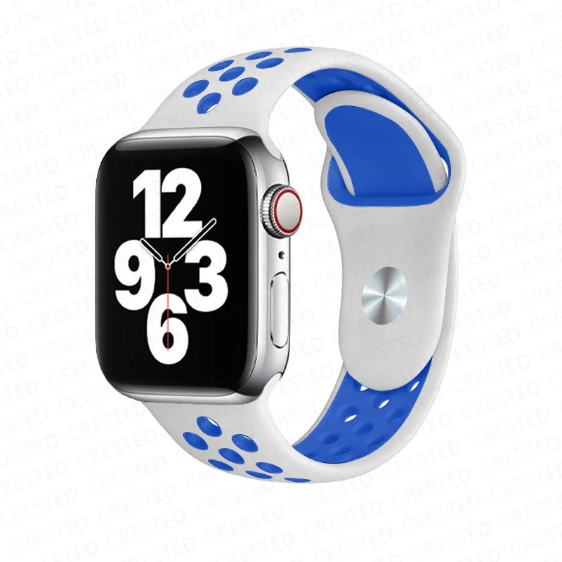 Breathable Silicone Strap For apple Watch bands 40mm 44mm 45mm 41mm 46mm 42mm correa bracelet iWatch Series 10 11 8 SE 9 7 6 5 3 Breathable Silicone Strap For apple Watch bands 40mm 44mm 45mm 41mm 46mm 42mm correa bracelet iWatch Series 10 11 8 SE 9 7 6 5 3