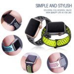 Breathable Silicone Strap For apple Watch bands 40mm 44mm 45mm 41mm 46mm 42mm correa bracelet iWatch Series 10 11 8 SE 9 7 6 5 3 - Image 3
