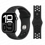Breathable Silicone Strap For apple Watch bands 40mm 44mm 45mm 41mm 46mm 42mm correa bracelet iWatch Series 10 11 8 SE 9 7 6 5 3 - Image 2