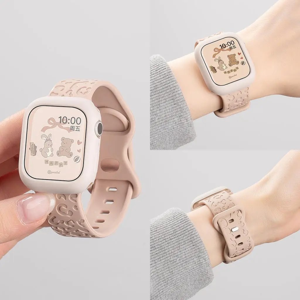 Candy Silicone Case+Strap For Apple Watch Series