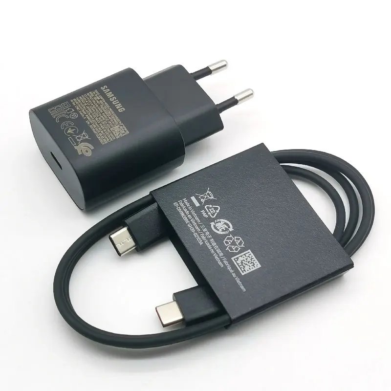 Samsung 25W PD Charger Super Fast Charge Adapter Type C Cable For Galaxy S20 S21 S22 S23 S24 S25 Ultra Z Flip Fold 6 5 4 3 2 A55