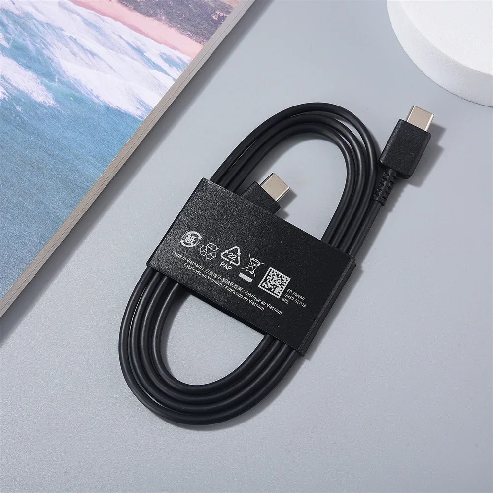 Original Samsung 45W Super Fast Charger PD Cable 1/1.8 M USB C To Tipe C Sync Cord For Galaxy S24 S23 S22 S21 S20 Ultra Plus FE Original Samsung 45W Super Fast Charger PD Cable 1/1.8 M USB C To Tipe C Sync Cord For Galaxy S24 S23 S22 S21 S20 Ultra Plus FE