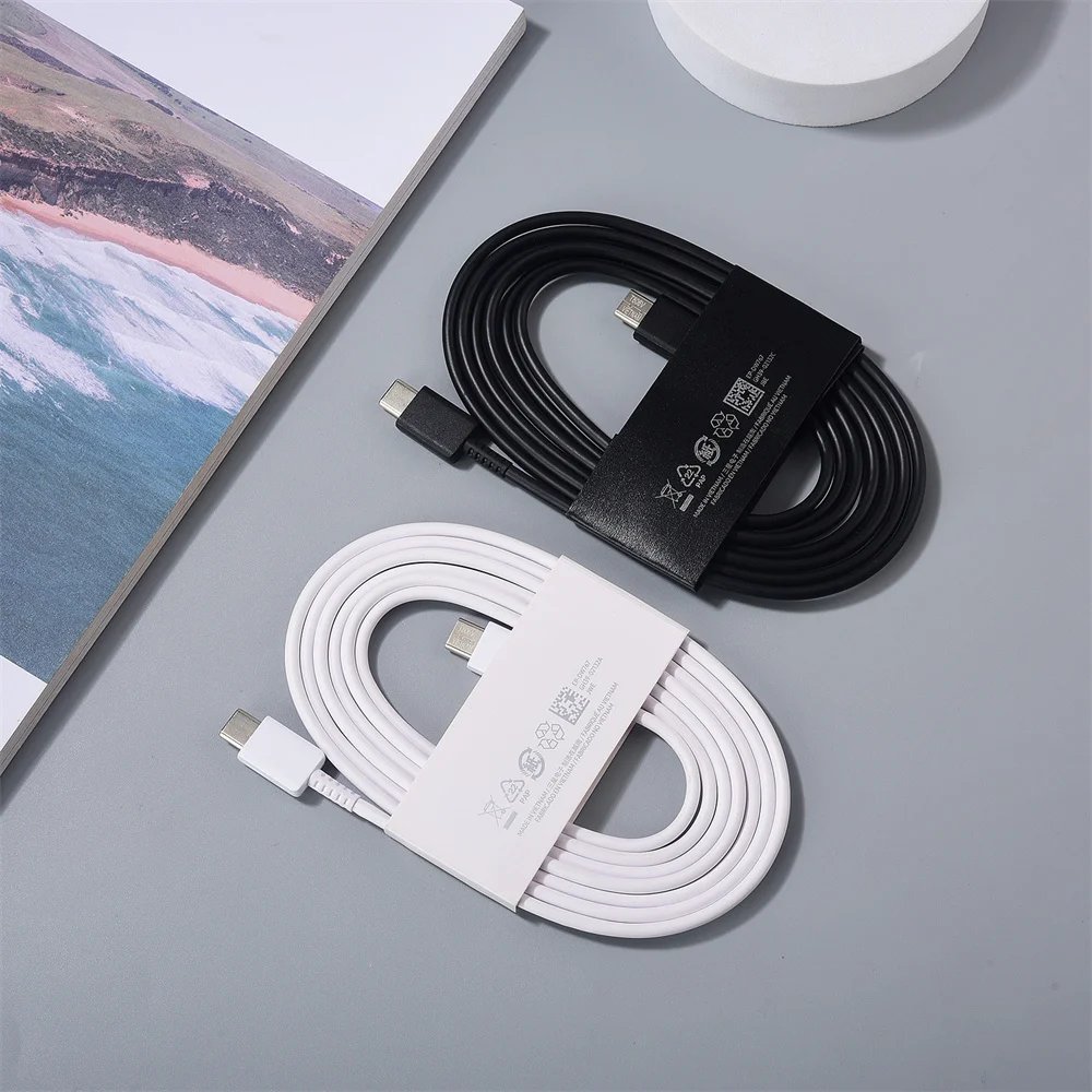 Original Samsung 45W Super Fast Charger PD Cable 1/1.8 M USB C To Tipe C Sync Cord For Galaxy S24 S23 S22 S21 S20 Ultra Plus FE Original Samsung 45W Super Fast Charger PD Cable 1/1.8 M USB C To Tipe C Sync Cord For Galaxy S24 S23 S22 S21 S20 Ultra Plus FE