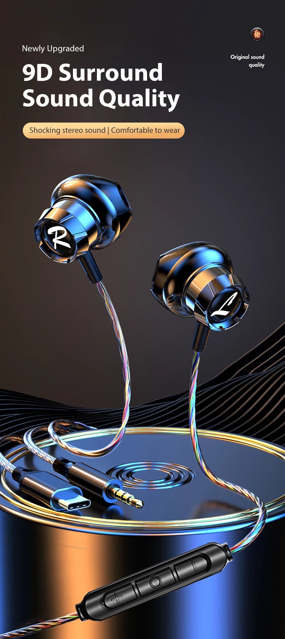 Samsung USB Type C Wired Earphones Bass Stereo With Mic HiFi 3.5mm For Galaxy iPhone 17 16 15 Pro Air Gaming Earphones Samsung USB Type C Wired Earphones Bass Stereo With Mic HiFi 3.5mm For Galaxy iPhone 17 16 15 Pro Air Gaming Earphones