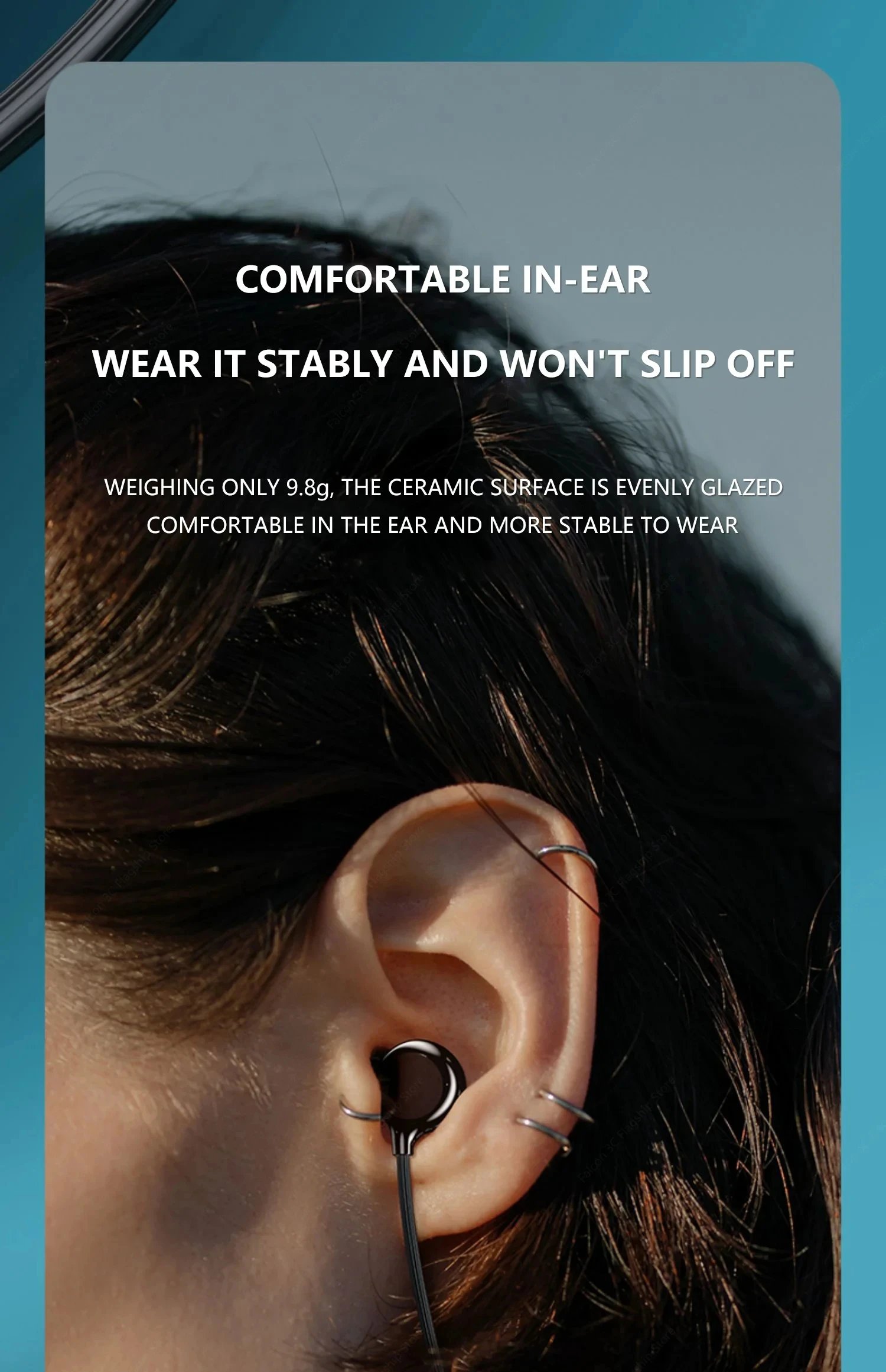 Ceramic Wired  Headphones USB Type C 3.5mm HIFI Stereo Sport Music Earphones With Microphone Earbud For Samsung iPhone 16 Xiaomi