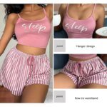 Sexy Summer Women Pajamas Set Sleepwear Cotton Home Clothes Tops And Shorts Cute Soft Sleeveless Nightwear For Female - Image 3