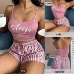 Sexy Summer Women Pajamas Set Sleepwear Cotton Home Clothes Tops And Shorts Cute Soft Sleeveless Nightwear For Female - Image 5
