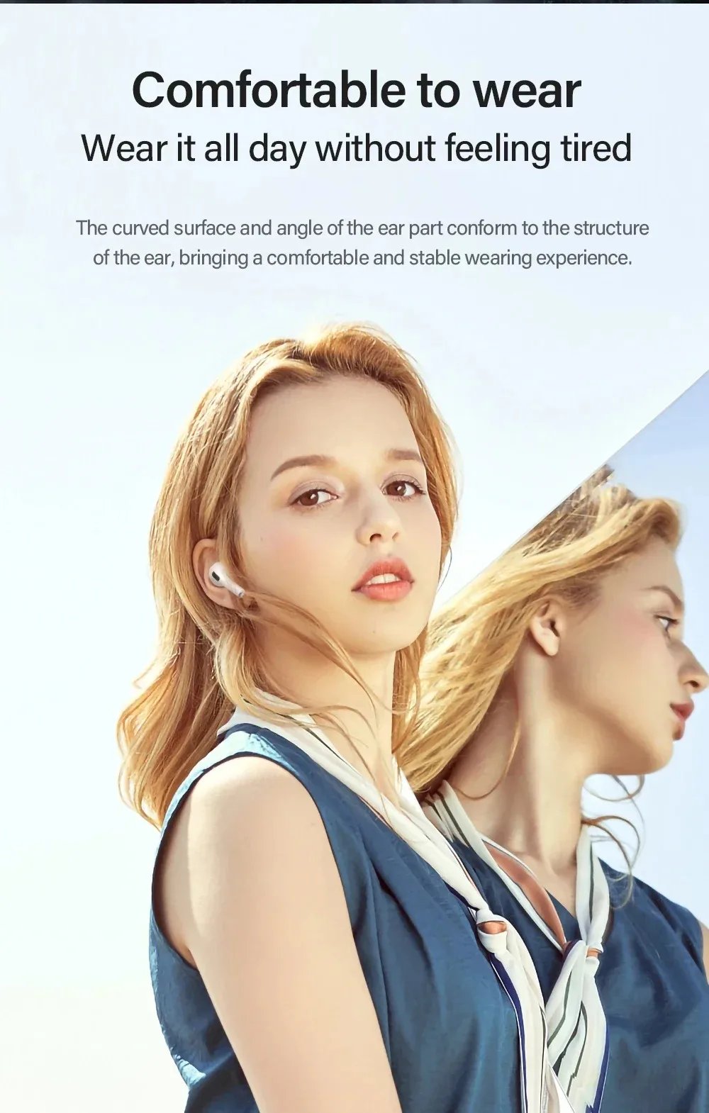 New LP40 Bluetooth V5.0 Earphones Anti-sweat Lightweight Headphones Compatible With Smart Phone Laptop Computer Earbuds