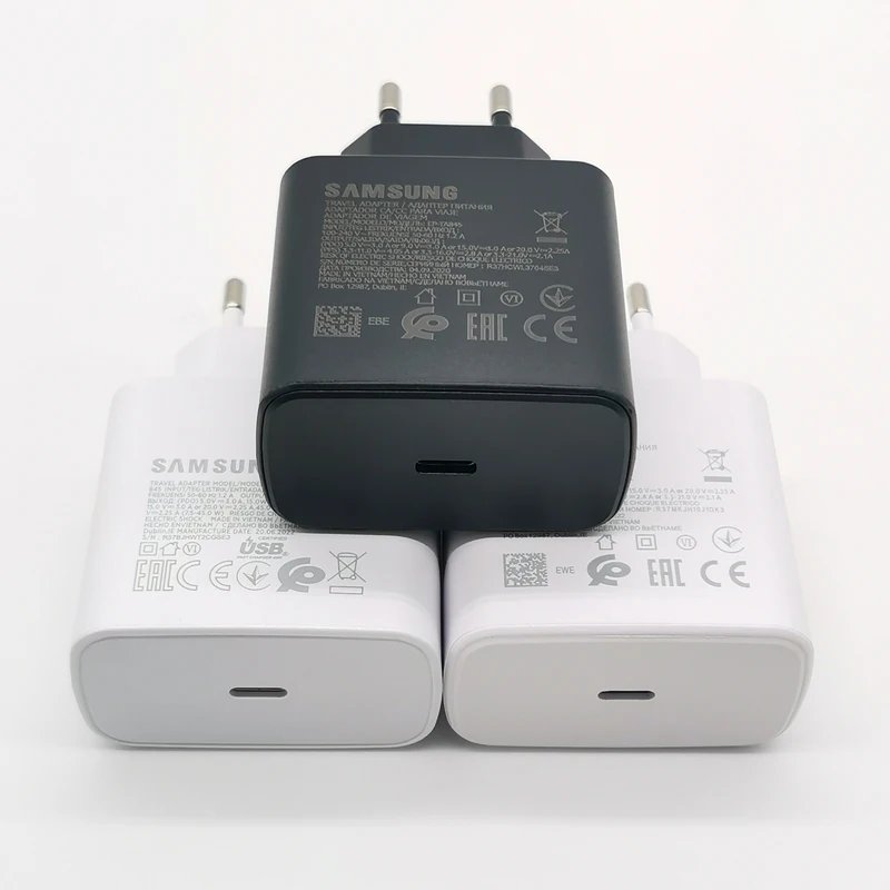 Samsung 45w Super Fast  Adapter 1.8M Type C For Galaxy S24 S23 S22 S21 S20 Note 20 Ultra 10 Z Flip Fold 6 5 4 3 2