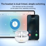 HOCO EW60 TWS Bluetooth Wireless Headphones - Waterproof Touch Control Earbuds with HD Mic for Smartphones - Image 6