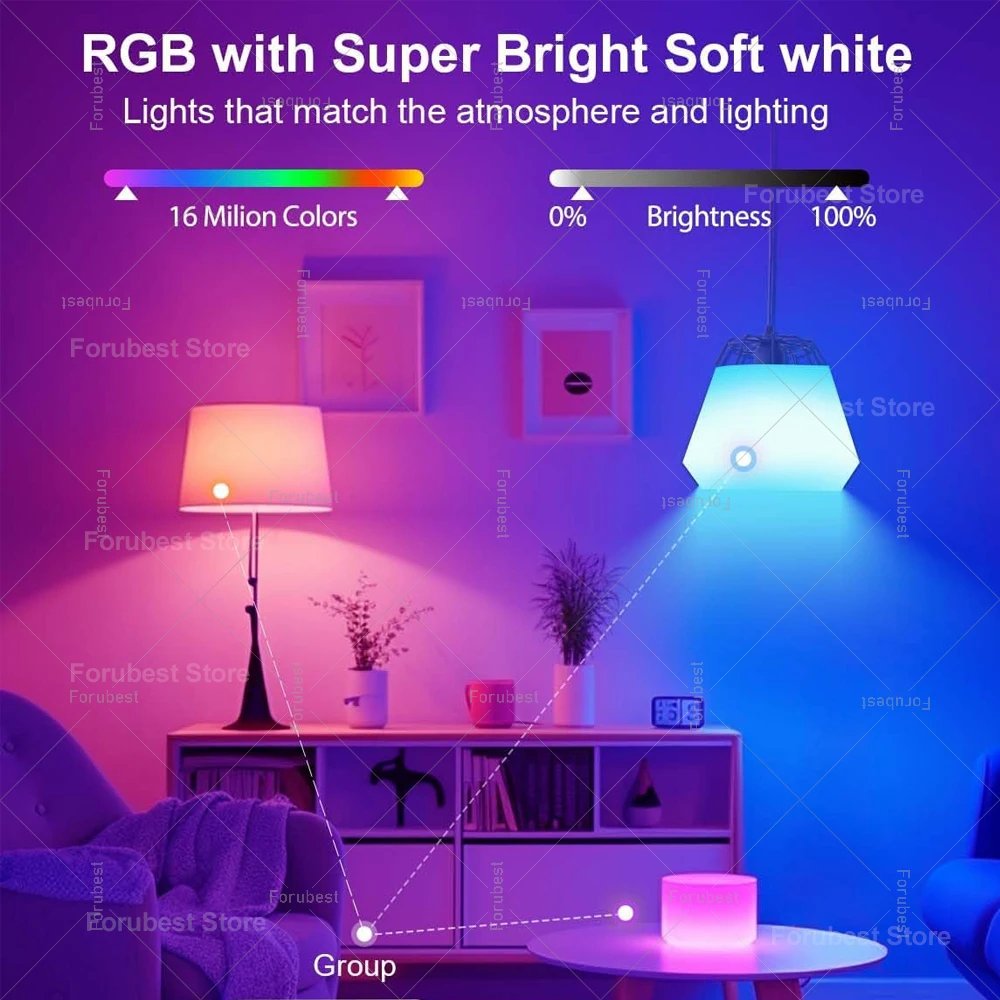 Smart LED Light Bulb Tuya E27 RGB CW 15W 20W WiFi Bluetooth Led Lamp Home Decor Lighting 220V 110V For Alexa Amazon Google Voice Smart LED Light Bulb Tuya E27 RGB CW 15W 20W WiFi Bluetooth Led Lamp Home Decor Lighting 220V 110V For Alexa Amazon Google Voice