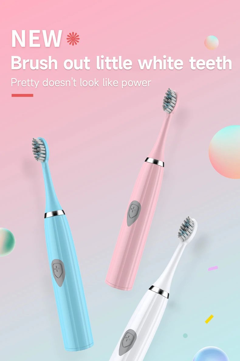 Soft DuPont Bristle Electric Toothbrush for Adults  Portable Battery Endurance IPX6 Waterproof Intelligent Effective Oral Care