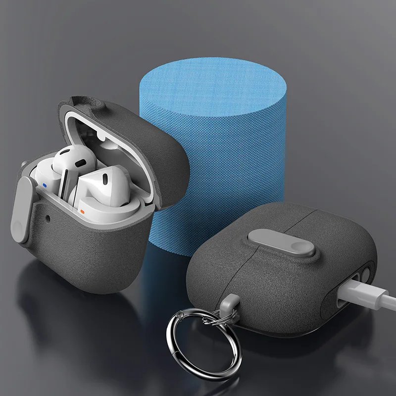 Samsung Galaxy Buds 3/3Pro Case with Secure Lock Shockproof for Samsung Galaxy Buds 3 Cute Protective Cover(Sand Stone)