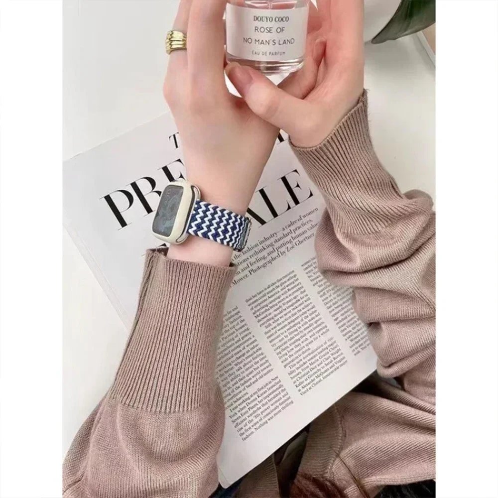 Braied Strap + Case For Apple Watch Band 49mm 46mm 45 44 38 42 Nylon Bracelet For iWatch Series 10 9 8 7 6 5 4 3 SE Braied Strap + Case For Apple Watch Band 49mm 46mm 45 44 38 42 Nylon Bracelet For iWatch Series 10 9 8 7 6 5 4 3 SE