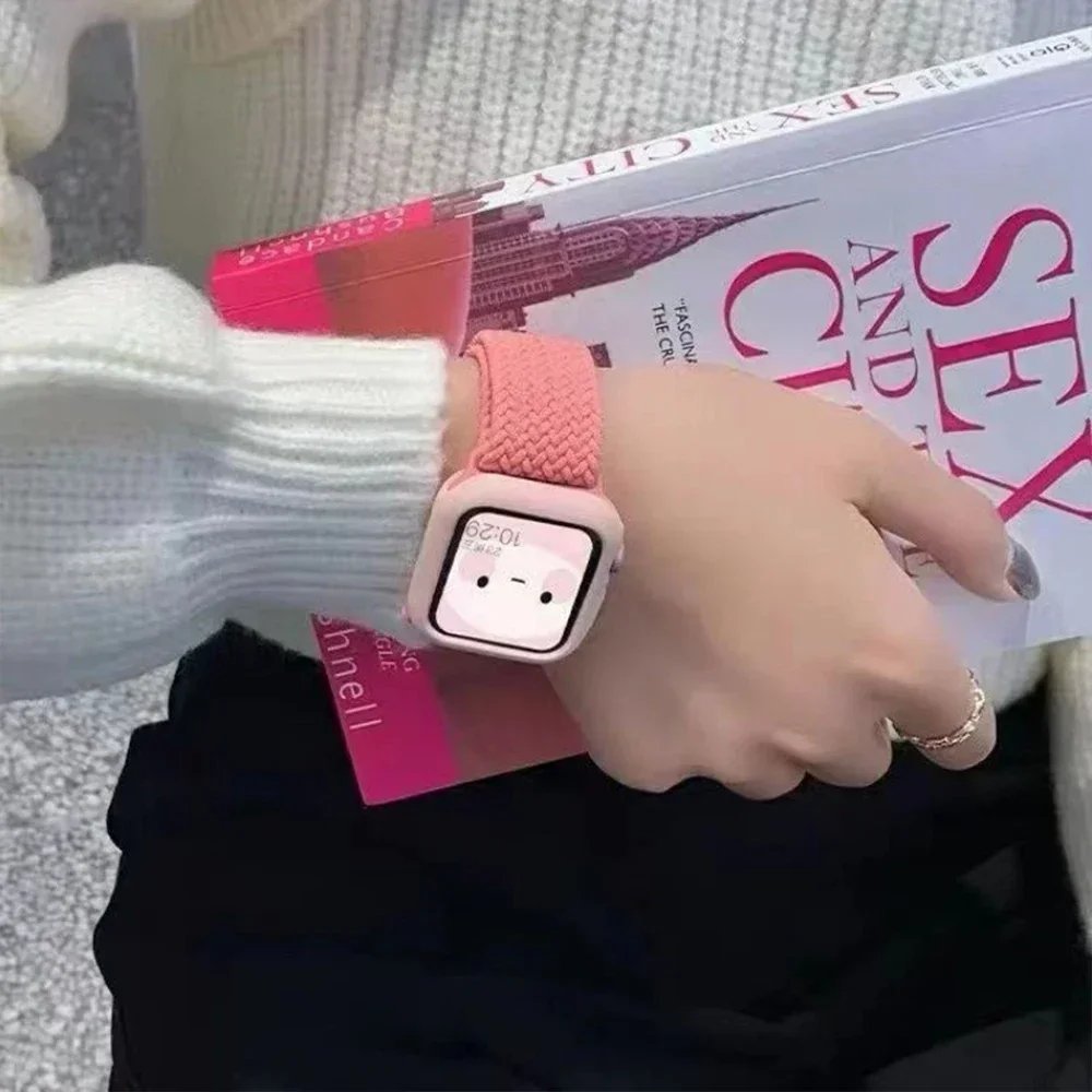 Braied Strap + Case For Apple Watch Band 49mm 46mm 45 44 38 42 Nylon Bracelet For iWatch Series 10 9 8 7 6 5 4 3 SE Braied Strap + Case For Apple Watch Band 49mm 46mm 45 44 38 42 Nylon Bracelet For iWatch Series 10 9 8 7 6 5 4 3 SE