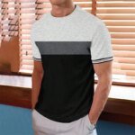Summer new men's round-neck printed T-shirt, Harajuku street sporty casual men's short-sleeved plus comfortable top - Image 6