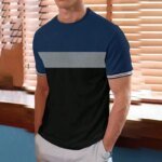 Summer new men's round-neck printed T-shirt, Harajuku street sporty casual men's short-sleeved plus comfortable top - Image 4