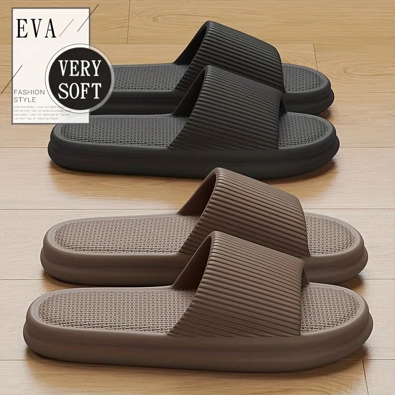 Men Summer Silent Slippers Indoor Home Bathroom Anti-Slip Soft EVA Sole Odor-Proof Sandals for Women Comfort Lightweight Men Summer Silent Slippers Indoor Home Bathroom Anti-Slip Soft EVA Sole Odor-Proof Sandals for Women Comfort Lightweight