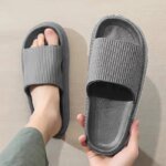 Slippers Men Women Wear Thick-soled Non-slip Summer Quarters Bathroom Shower Eva Sandals - Image 4