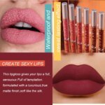 6-Color Lip Gloss CAKAILA Lipstick Set Liquid Matte Velvet Matte Women's Makeup Long-lasting Waterproof Non-stick Cup Non-fade - Image 5