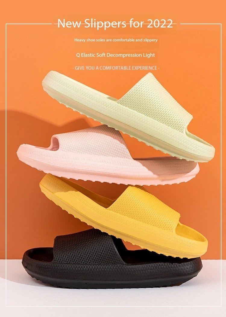 Men EVA Platform Cloud Slippers Soft Sole Sandals Non-Slips Bedroom Slides Male Cozy Home Shoes Soft Sole Beach Slides