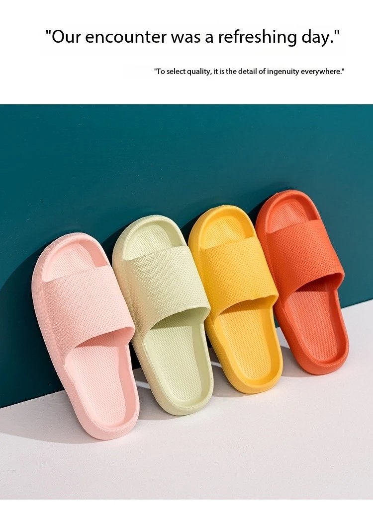 Men EVA Platform Cloud Slippers Soft Sole Sandals Non-Slips Bedroom Slides Male Cozy Home Shoes Soft Sole Beach Slides