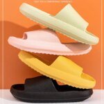 Men EVA Platform Cloud Slippers Soft Sole Sandals Non-Slips Bedroom Slides Male Cozy Home Shoes Soft Sole Beach Slides