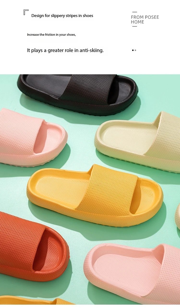 Men EVA Platform Cloud Slippers Soft Sole Sandals Non-Slips Bedroom Slides Male Cozy Home Shoes Soft Sole Beach Slides