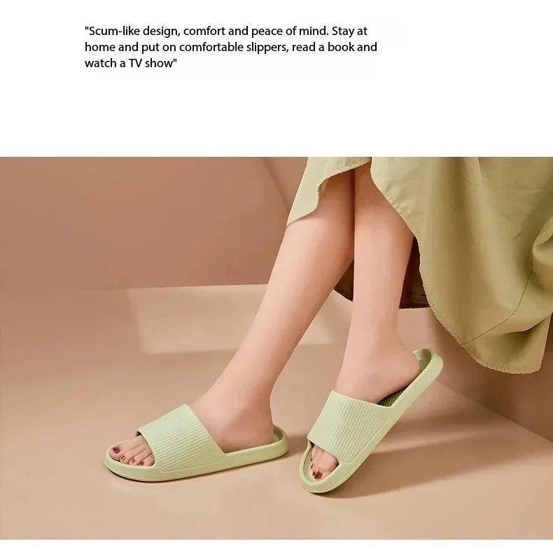 Non-slip EVA Soft Sole Massage Shower Shoes for Women Men Couples Waterproof  Home Leisure Fashion Bathroom Slippers