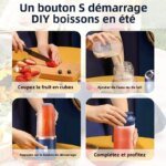 6 Blade 400ml Portable USB Blender Electric Travel Juicer Cup Mini Kitchen Tool for Smoothies Shakes - Image 2