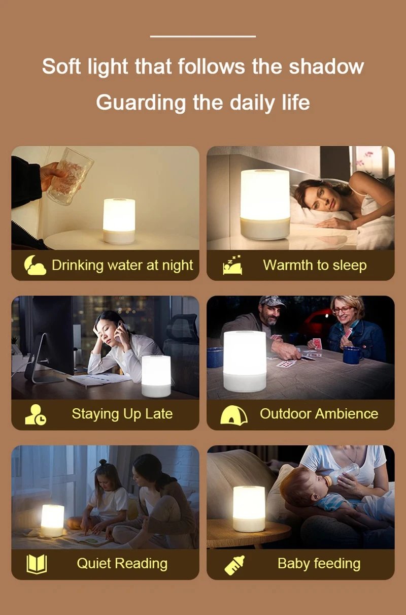 3 Modes Touch Night Lamp Dimming Bedroom Bedside Lamp USB Charging Night Light Ambient Light Soft Light Table Lamp For Kids Gift 3 Modes Touch Night Lamp Dimming Bedroom Bedside Lamp USB Charging Night Light Ambient Light Soft Light Table Lamp For Kids Gift