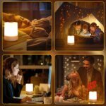 3 Modes Touch Night Lamp Dimming Bedroom Bedside Lamp USB Charging Night Light Ambient Light Soft Light Table Lamp For Kids Gift - Image 4