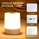 3 Modes Touch Night Lamp Dimming Bedroom Bedside Lamp USB Charging Night Light Ambient Light Soft Light Table Lamp For Kids Gift - Image 3