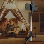 Selfie Stick 1045mm With Wireless Bluetooth LED Fill Light Extended Tripod With Remote Shutter For Android IOS Cellphone - Image 4