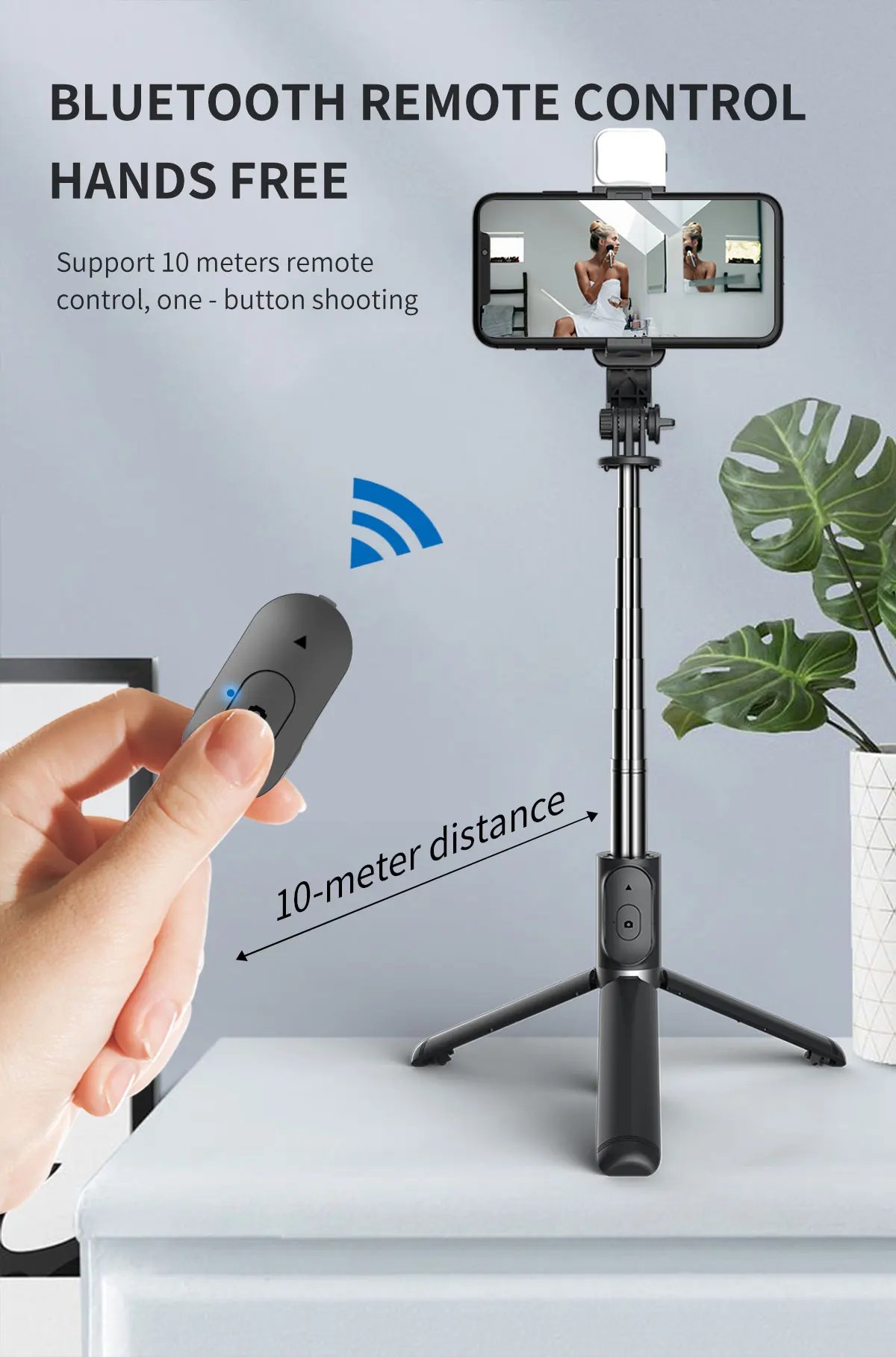 Q02S Bluetooth Wireless Selfie Stick 145cm Mini Tripod Extendable Monopod with fill light Remote shutter For Ios Android phone Q02S Bluetooth Wireless Selfie Stick 145cm Mini Tripod Extendable Monopod with fill light Remote shutter For Ios Android phone