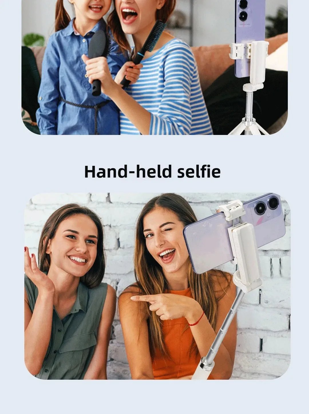 Universal Mini Selfie Stick Portable Phone Holder Shooting Aid Versatile Integrated Design Bluetooth Remote For Live Broadcas